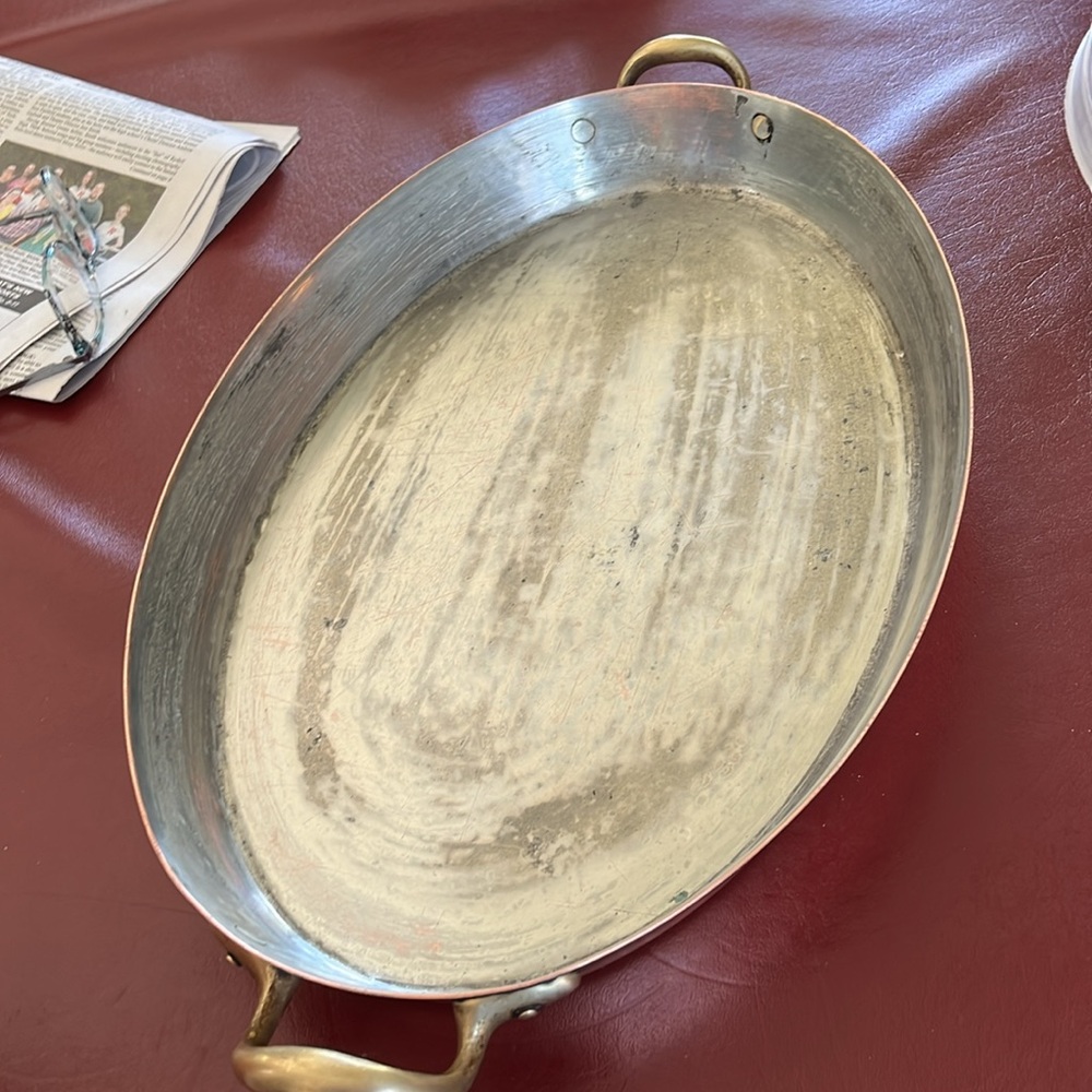 Vintage Italian Copper Oval Fish Pan - Picture 5 of 16